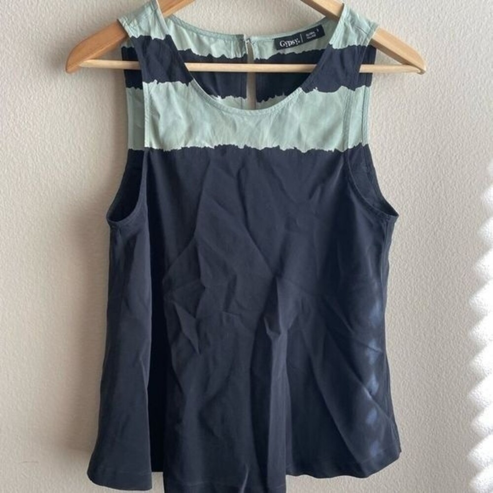 Silk blouse tie dye